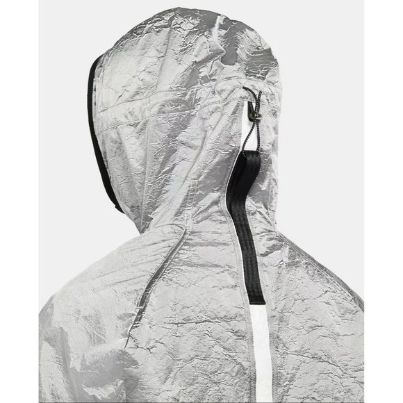 nike tech pack metallic silver jacket